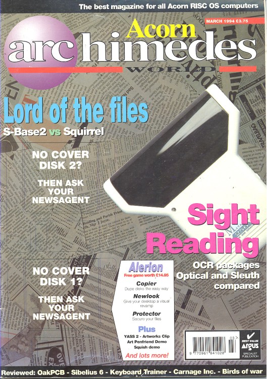 Acorn Archimedes World March 1994 Magazine Computing History