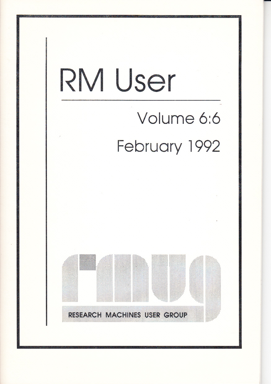 Article: RM User Volume 6:6 - February 1992