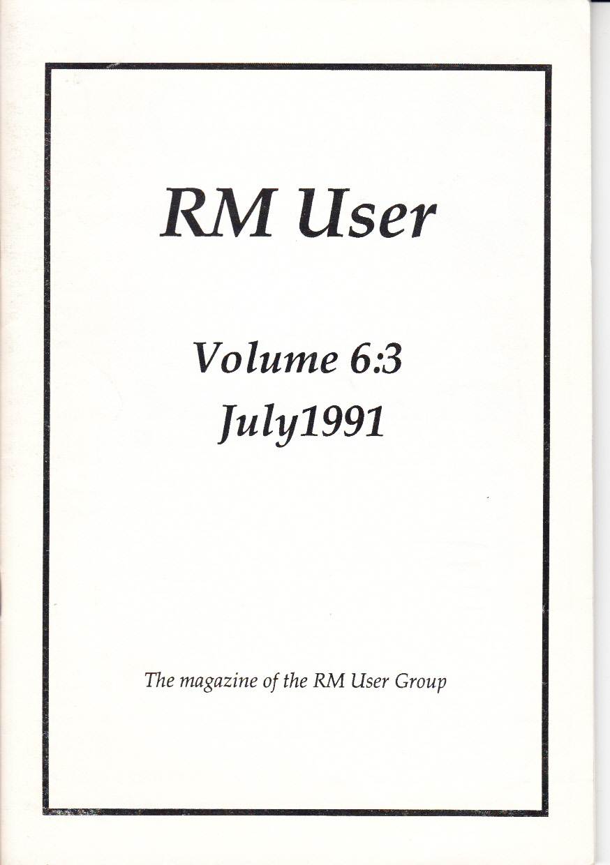 Article: RM User Volume 6:3 - July 1991