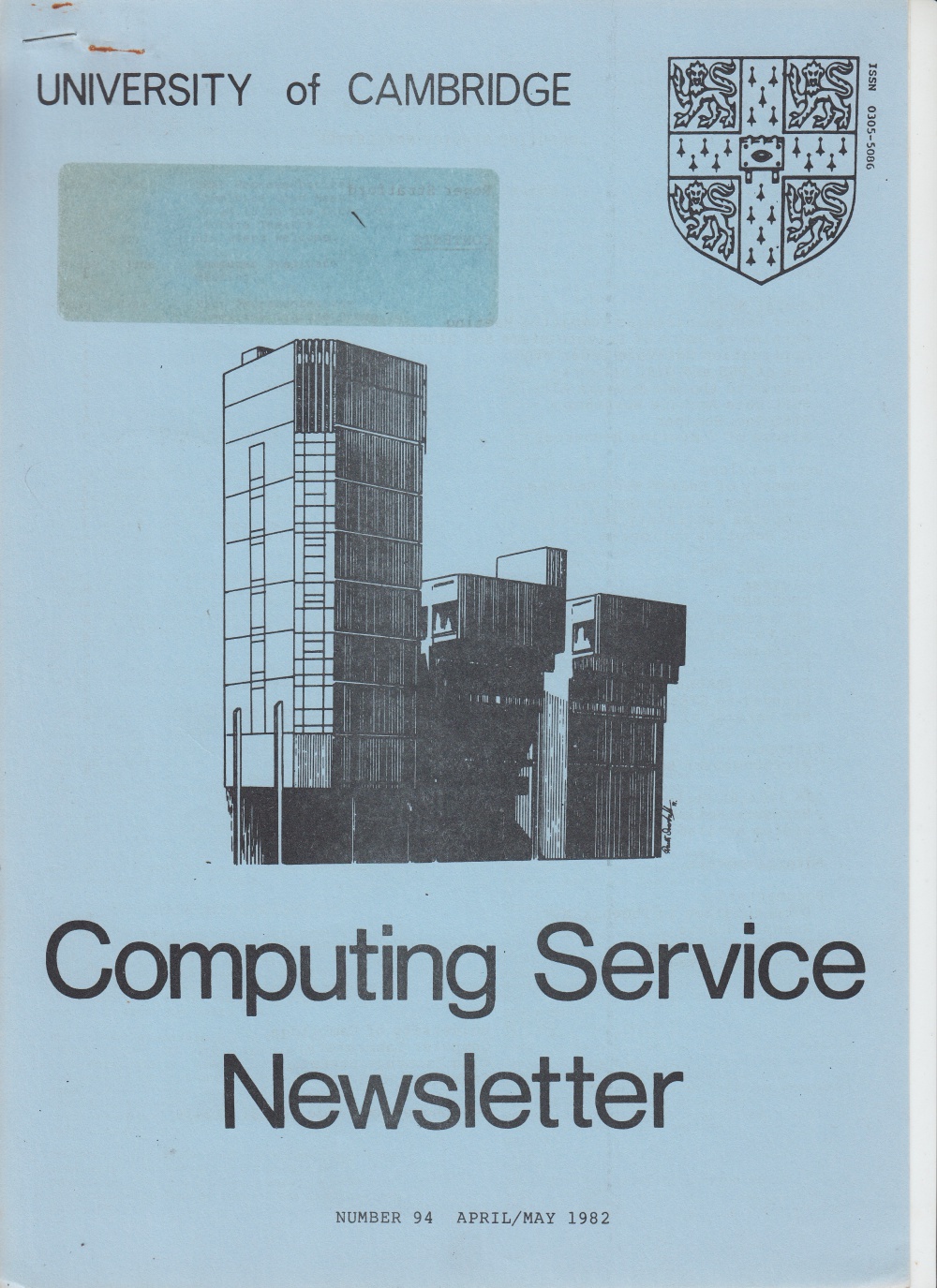 Article: University of Cambridge Computing Service April/May 1982 Newsletter 94