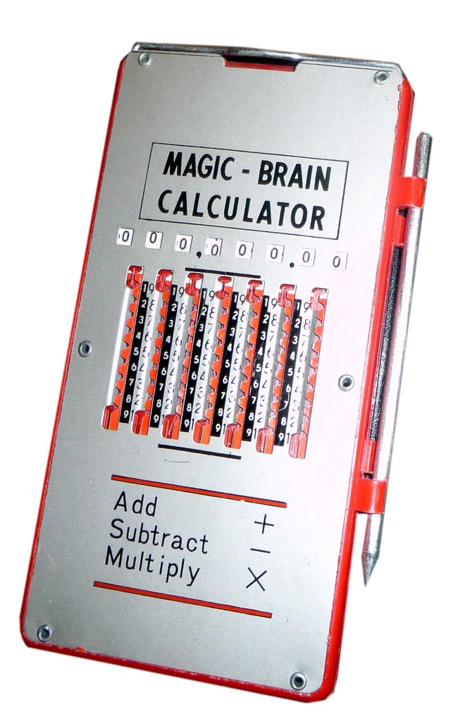 USED Magic Brain Calculator w/stylus Magic-Brain Made in Japan  w/instructions