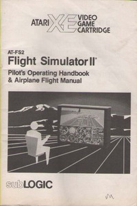 Atari XE Video Game Manual Flight Simulator