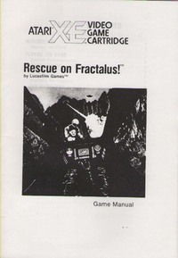 Atari XE Video Rescue On Fractalus! Game Manual