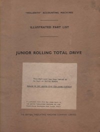 Hollerith Junior Rolling Total Drive Parts List