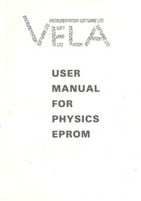 Vela Microsystems User Manual for Physics Eprom