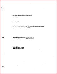 Mentec - RSTS/E Quick Reference Guide