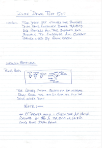 Xerox - Handwritten Notes on Xerox Disk Drives