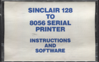 Sinclair 128 to 8056 Serial Printer Software and Information