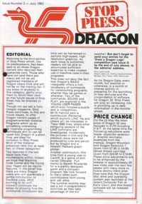Dragon Stop Press - Issue 3 - July 1983