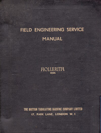 Hollerith Field Engineering Service Manual