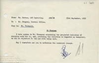 Memo regarding projected reduction of charging rate for L1, 23rd September 1955