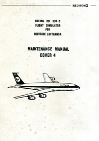 Redifon - Boeing 707 330 C Flight Simulator - Maintenance Manual Cover 4