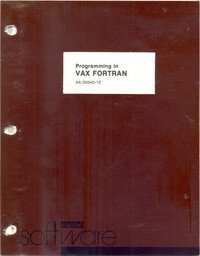 DEC Programming in VAX Fortran