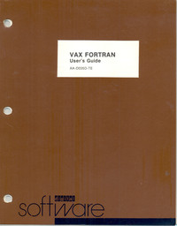 VAX Fortran Installation Guide/Release Notes v4.3 & User's Guide