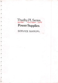 Thurlby PL Series Power Supplies - Service Manual