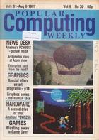 Popular Computing Weekly Vol 6 No 30 - 31 July-6 August 1987