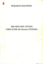 380Z MINI DISC SYSTEM USER GUIDE (40 character Sysytems)