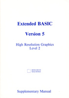 Extended Basic Version 5 High Resolution Graphics Level 2 - RML 380Z