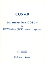 COS 4.0 Differences from COS 3.4 for 380Z Varitext 