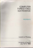 Computer Typesetting Conference Preprints