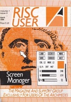 Risc User - Volume 1 Issue 5 - April 1988