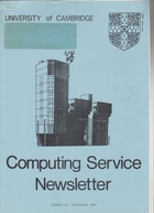 University of Cambridge Computing Service Christmas 1981 Newsletter 90