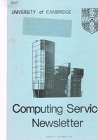 University of Cambridge Computing Service September 1982 Newsletter 97