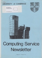 University of Cambridge Computing Service October 1981 Newsletter 88