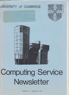 University of Cambridge Computing Service February 1982 Newsletter 92