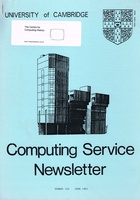 University of Cambridge Computing Service June 1983 Newsletter 104