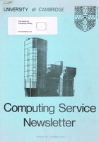 University of Cambridge Computing Service October 1982 Newsletter 98