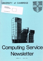 University of Cambridge Computing Service April 1984 Newsletter 110