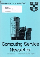 University of Cambridge Computing Service February/March 1985 Newsletter 117