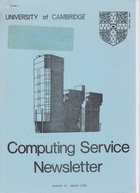 University of Cambridge Computing Service March 1982 Newsletter 93