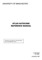 Atlas Autocode - Reference Manual