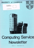 University of Cambridge Computing Service February/March 1984 Newsletter 109