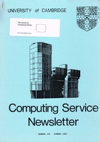 University of Cambridge Computing Service Summer 1983 Newsletter 105