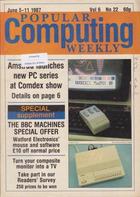 Popular Computing Weekly Vol 6 No 22 - 5-11 June 1987