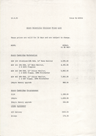 Acorn Scientific Division Price List