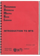 Northumbrian Universities Multiple Access Computer - Introduction to MTS