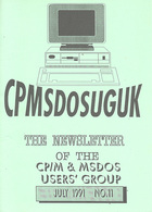 CPMSDOSUGUK Newsletter No 11 - July 1991