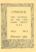 CPMUGUK Journal Volume 1 Number 5 February 1982