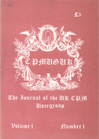 CPMUGUK Journal Volume 1 Number 1