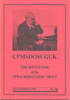 CPMSDOSUGUK Newsletter No 9 - September 1990