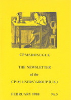 CPMSDOSUGUK Newsletter No 5 - February 1988