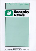 Scorpio News Vol 1 Issue 3 July-September 1987