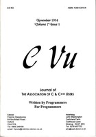 CVu Volume 7 Issue 1 - November 1994