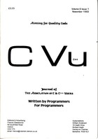 CVu Volume 6 Issue 1 - November 1993