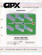 Atari APX Seven Card Stud Manual