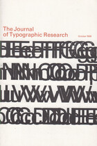 The Journal of Typographic Research - October 1968